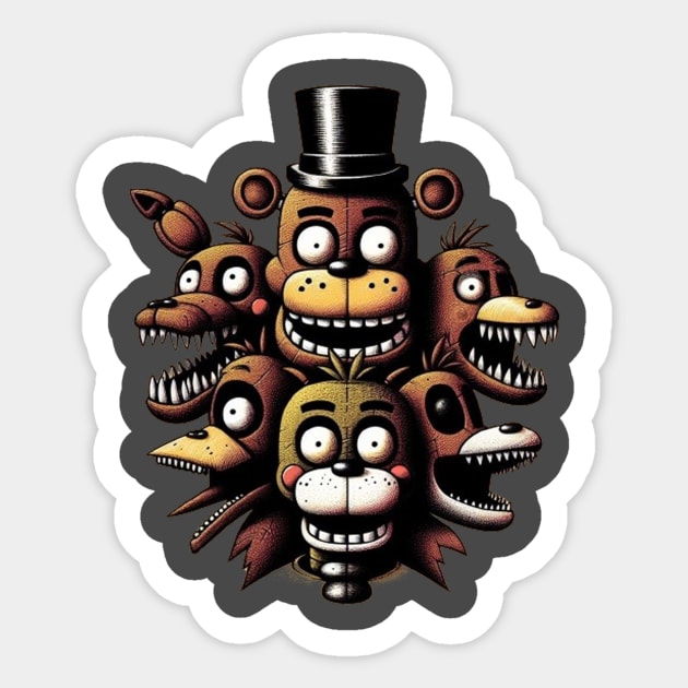 Five Nights At Freddy's Sticker by  El-Aal